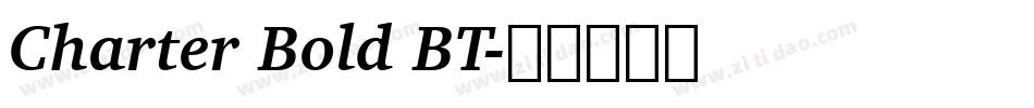 Charter Bold BT字体转换